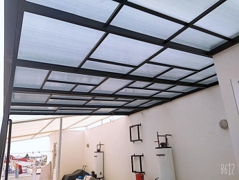 Estructura de techos para áreas de azoteas. - Glass House - Vidrio y Aluminio - Puebla