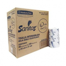Toalla Interdoblada Sanitas caja con 20 pqte. De 100 hojas dobles CLAVE 92231 - Siltec® - Venta y di...