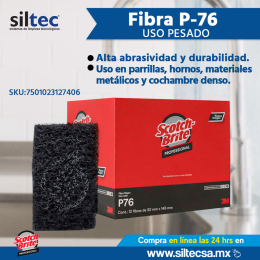 FIBRA P-76, uso pesado, alta abrasividad, elimina fácilmente la suciedad densa,  para uso en parrill...