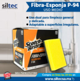 FIBRA ESPONJA P-94, fibra de uso dual para trabajos de limpieza general y delicada, no genera malos ...