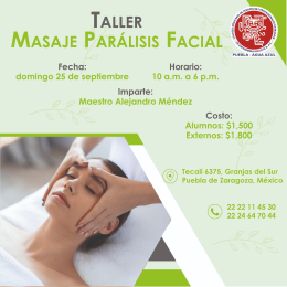 Tratamiento auxiliar par la parálisis facial mediante masaje y ejercicios específicos - Colegio Mexi...
