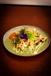Chilaquiles de chileatole.  -  - Puebla