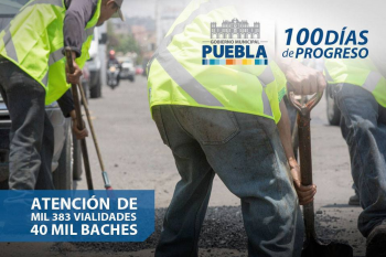 Tapamos 40 mil baches e intervenimos 1400 vialidades #ProgresoconTony - H. Ayuntamiento de Puebla - ...